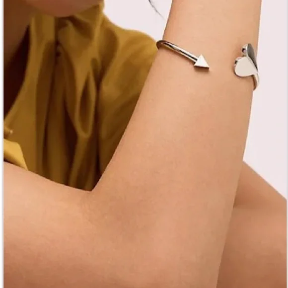 Kate Spade Silver Heritage Heart Cuff - Picture 4 of 7